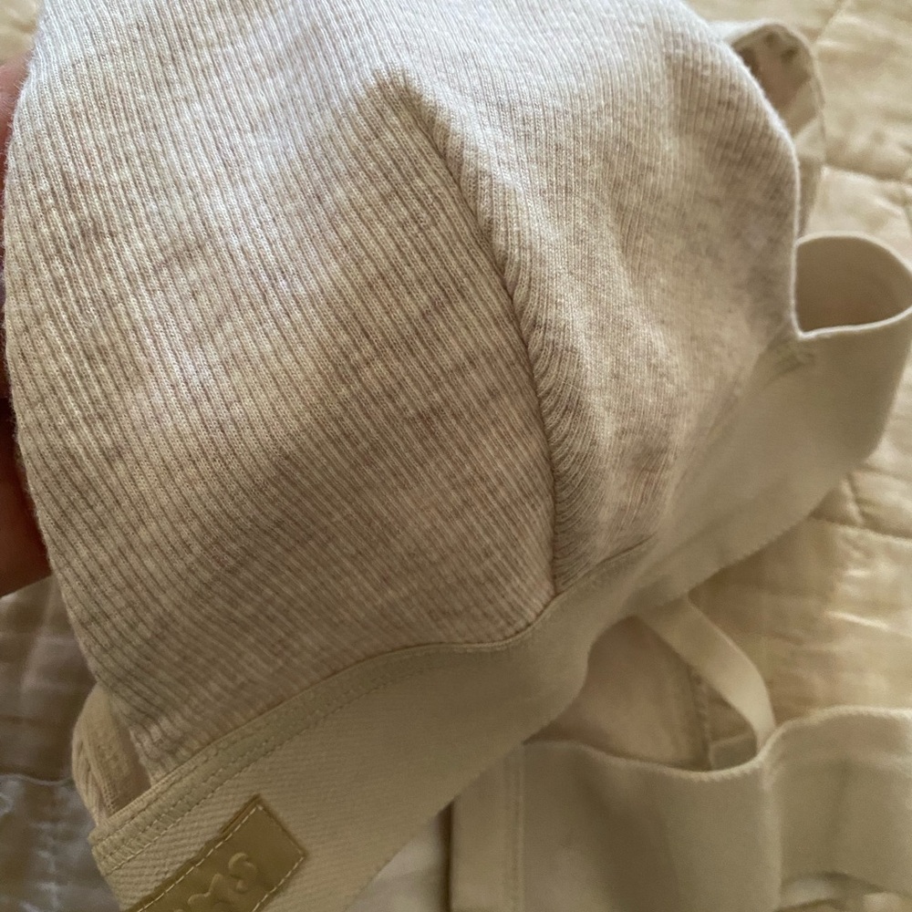 SKIMS Oatmeal Color Ribbed Bralettes - Picture 7 of 14